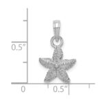 14K White Gold Starfish Charm - Image 3
