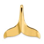 14K Large 3-D Polished with Hidden Bail Whale Tail Omega Slide