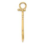14K 3-D Polished Large Anchor Charm - Image 2