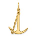 14K 3-D Polished Anchor 2-Piece and Moveable Charm - Image 3
