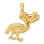 14K Large Pelican with Fish In Mouth Charm