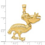 14K Large Pelican with Fish In Mouth Charm - Image 3