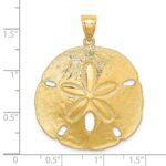 14K Large Polished Sand Dollar Pendant - Image 3
