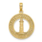 14K HILTON HEAD Lighthouse Round Charm