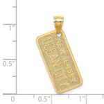 14K Textured NEW JERSEY OCEAN CITY  License Plate Charm - Image 3
