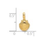 14K Mini Scallop Shell Charm - Image 3