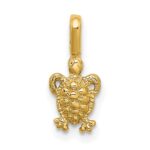 14K Mini Sea Turtle with Fixed Bail Charm