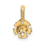 14K Mini Sand Dollar with Fixed Bail Charm - Image 4