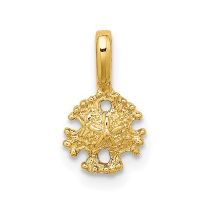 14K Mini Sand Dollar with Fixed Bail Charm
