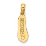 14K 3D LBI (Long Beach Island) Single Flip-flop Charm - Image 4