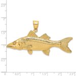 14K Large 3-D Snook Fish Charm - Image 3