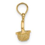 14K 3-D Mini Basket Charm - Image 2