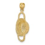 14K 3-D 2 Handles Oval Basket Charm - Image 5