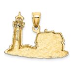 14K 2-D Nubble Lighthouse Charm - Image 4