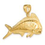 14K 3-D Female Dorado (Mahi-Mahi) Charm - Image 5
