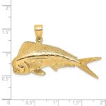 14K Large 3-D Male Dorado (Mahi-Mahi) Charm - Image 3