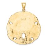 14K Polished Large Sand Dollar Charm - Image 4