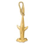 14K 3-D Hammerhead Shark with Rope Bail Charm