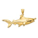 14K Large 3-D Hammerhead Shark Charm - Image 3