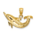 14K Polished Dolphin Charm - Image 4