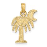 14K Polished Charleston Palm Tree Charm - Image 4