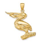 14k 3-D Pelican Pendant - Image 4