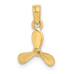 14K 3-D with 3 Blades Mini Propeller Charm - Image 4