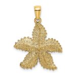 14K Textured Starfish Charm