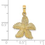 14K Textured Starfish Charm - Image 3