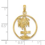 14K MARCO IS. Palm Tree Round Charm - Image 3