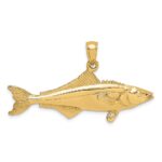 14K 3-D Polished Cobia Fish Charm - Image 4