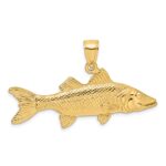 14K 3-D Snook Fish Charm - Image 4