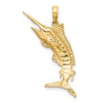 14K 3-D Polished Blue Marlin Charm - Image 4