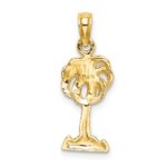 14K 2-D Palm Tree Charm - Image 4