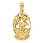 14K CURACAO with Dolphin Sunset Charm