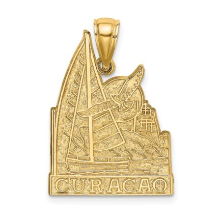 14K CURACAO with Sailboat and Seagull Charm