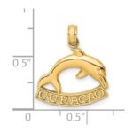 14K 2-D CURACAO Under Polished Dolphin Charm - Image 3