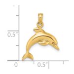 14K 3-D Dolphin Jumping Charm - Image 3