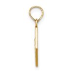 14K Caduceus Textured Back Medical Charm - Image 2