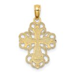 14K Beaded Lace Trim Cross Charm - Image 4
