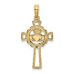 14K Claddagh Cross Charm