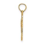 14K Cut-Out Cross with Small Interior Cross Charm - Image 2