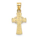 14K Solid Cross with Eternity Rings Cross Charm - Image 4