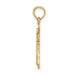 14K Textured Small Cross with -X-  Center Charm - Image 2