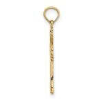 14K Polished Textured Cross Charm - Image 2