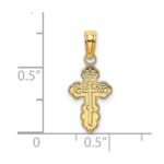 14K Mini Eastern Orthodox Cross Charm - Image 3