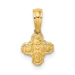 14K Mini 4-Way Religious Medal Charm