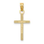 14K Polished Small Cross Charm - Image 4