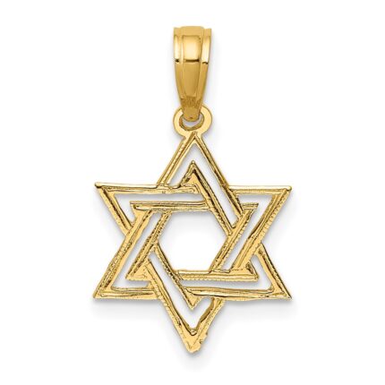 14K Polished Star Of David Charm
