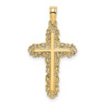 14K Cross with Filigree Lace Trim Charm